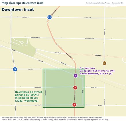 Map close-up: Downtown